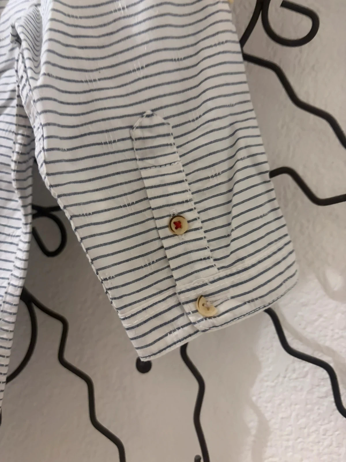 Camisa de Manga Comprida Zara Boys Listras Finas Azuis e Brancas – Tamanho 6 Anos (116 cm) – photo 8